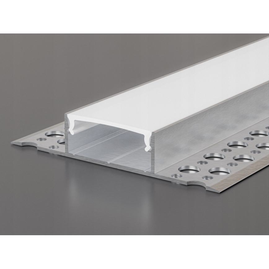 Einbauprofil für LED-Streifen 1 m silber/weiß