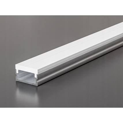 Einbauprofil für LED-Streifen, 1 m, silber/weiß