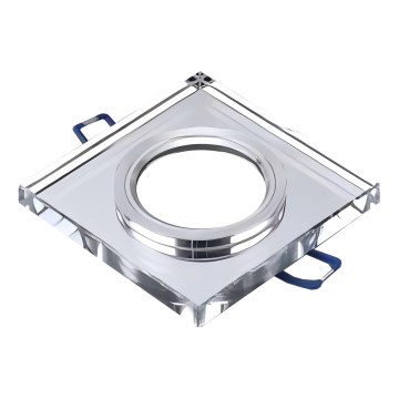 Einbaustrahler für abgehängte Decken 1xGU10/MR16/10W/230V 9x9 cm chromglänzend