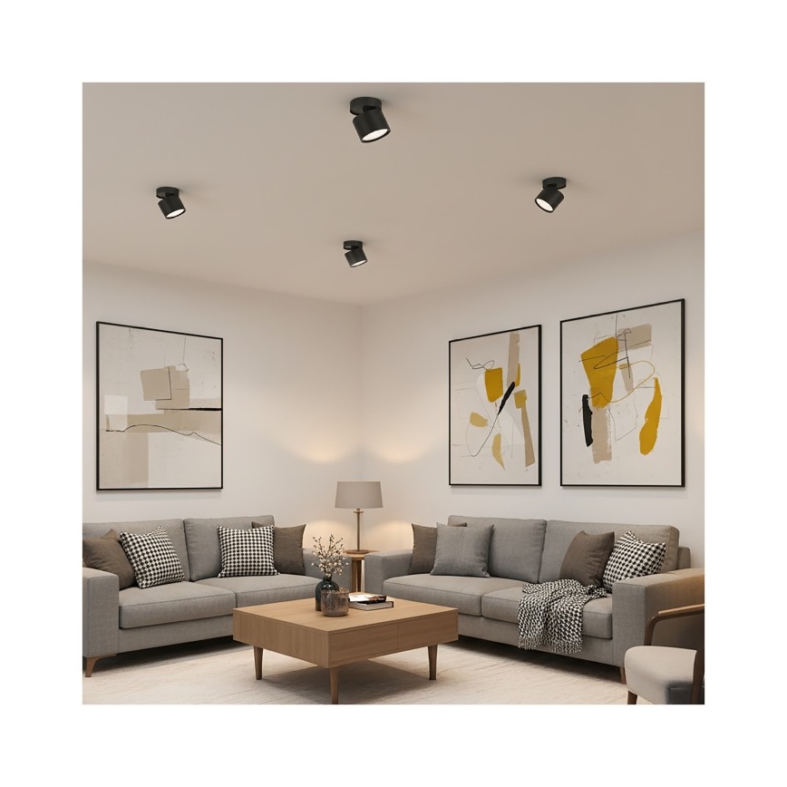 Einbaustrahler OH12F 1xGX53/35W/230V 8,5 cm schwarz