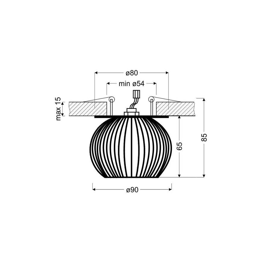 Einbaustrahler SK 93 1xG9/40W/230V weiß