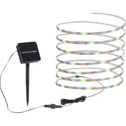 JUST LIGHT. 19971-18 - LED-RGB-Solarstreifen TEANIA LED/3,7V 5 m 1200 mAh IP44 schwarz