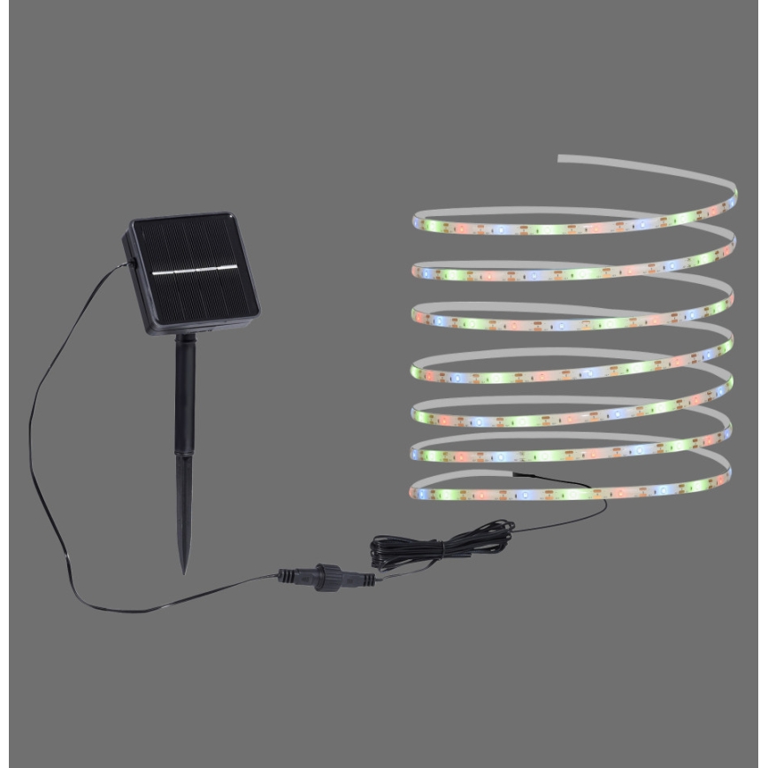 JUST LIGHT. 19971-18 - LED-RGB-Solarstreifen TEANIA LED/3,7V 5 m 1200 mAh IP44 schwarz
