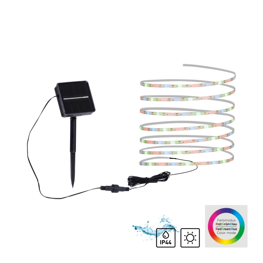 JUST LIGHT. 19971-18 - LED-RGB-Solarstreifen TEANIA LED/3,7V 5 m 1200 mAh IP44 schwarz