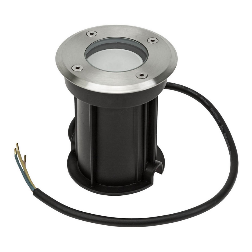 Einfahrtsbeleuchtung für den Außenbereich LUKKA 1xGU10/4W/230V IP67 Chrom matt