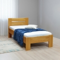 Einzelbett AMBER 90x200 cm, heller Nussbaum