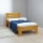 Einzelbett AMBER 90x200 cm, heller Nussbaum