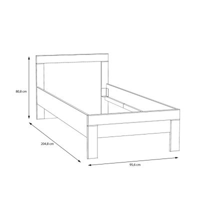 Einzelbett SNOWIE 90x200 cm weiß