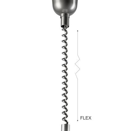 Einziehbarer Kronleuchter CHIARA 1xE27/60W/230V silber/beige/Buche