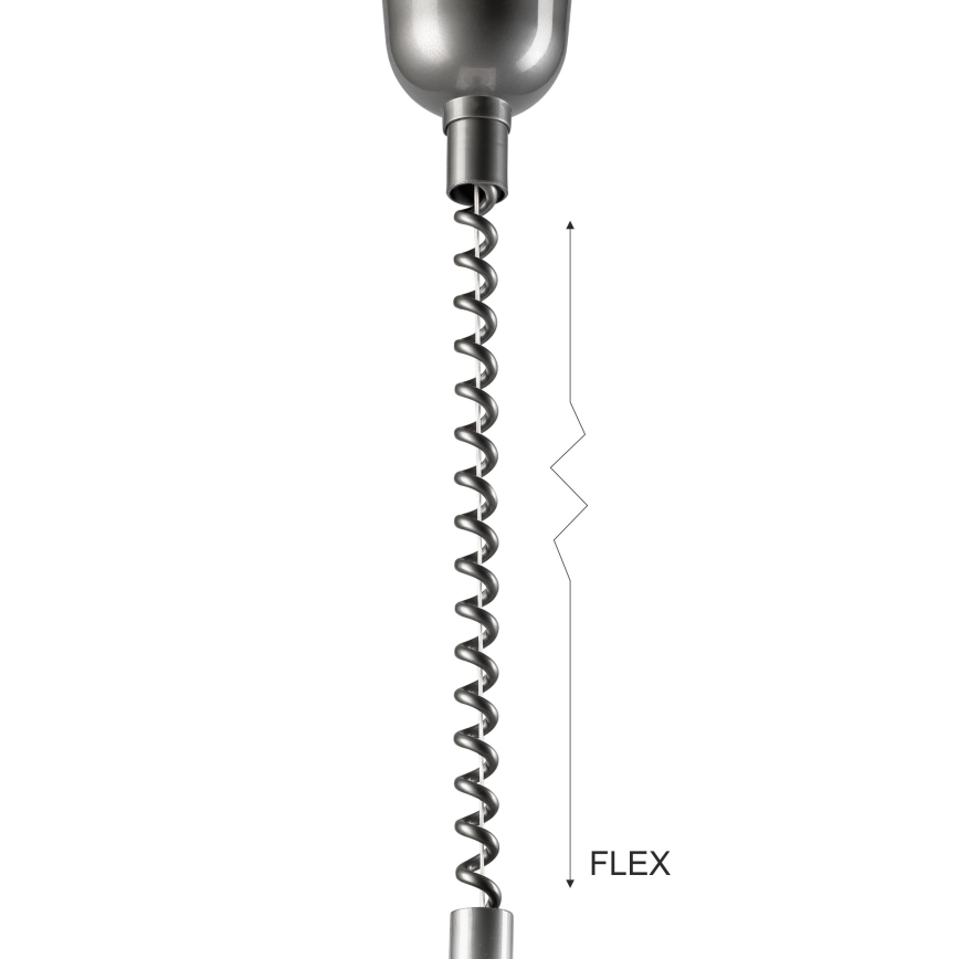 Einziehbarer Kronleuchter CHIARA 1xE27/60W/230V silber/beige/Buche