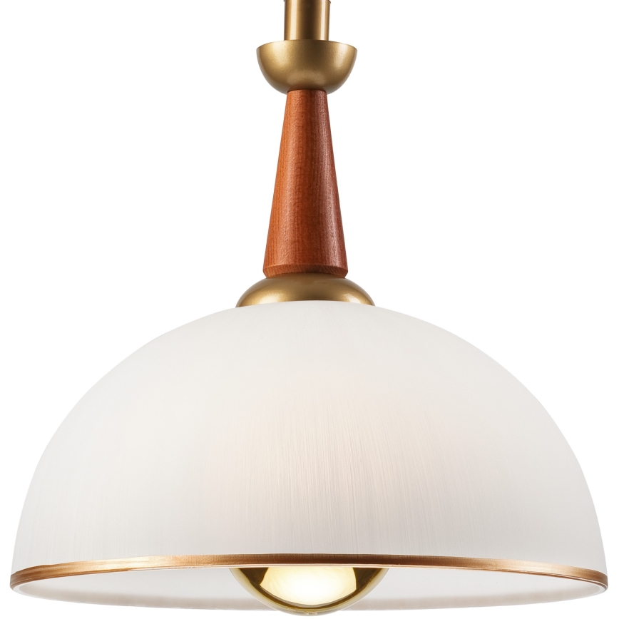 Einziehbarer Kronleuchter CHIARA 1xE27/60W/230V dunkelbraun/Buche