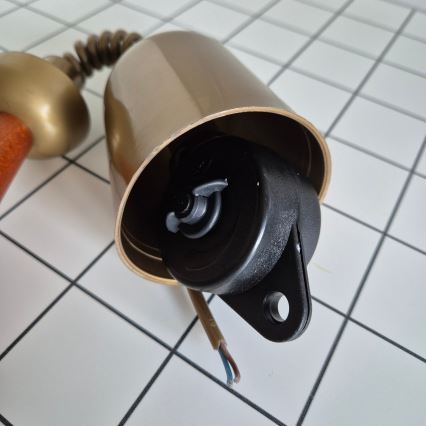 Einziehbarer Kronleuchter CHIARA 1xE27/60W/230V dunkelbraun/Buche