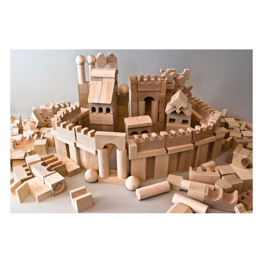 EkoToys - Natürliche Holzbausteine 220 Stück