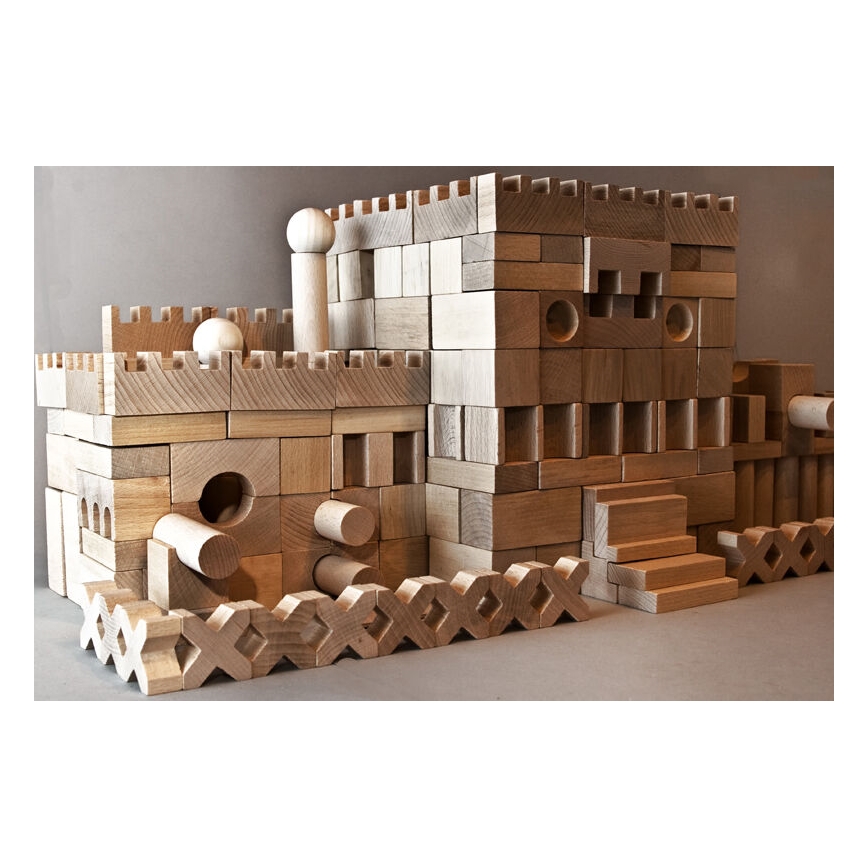 EkoToys - Natürliche Holzbausteine 220 Stück