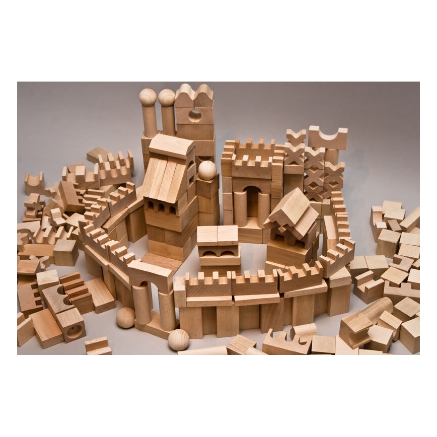 EkoToys - Natürliche Holzbausteine 220 Stück