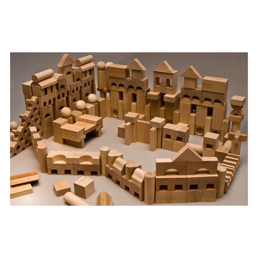 EkoToys - Natürliche Holzbausteine 220 Stück