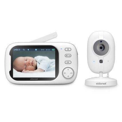 ELDONEX EBM-1010-WH - Babyphone mit Monitor 5V/2000 mAh