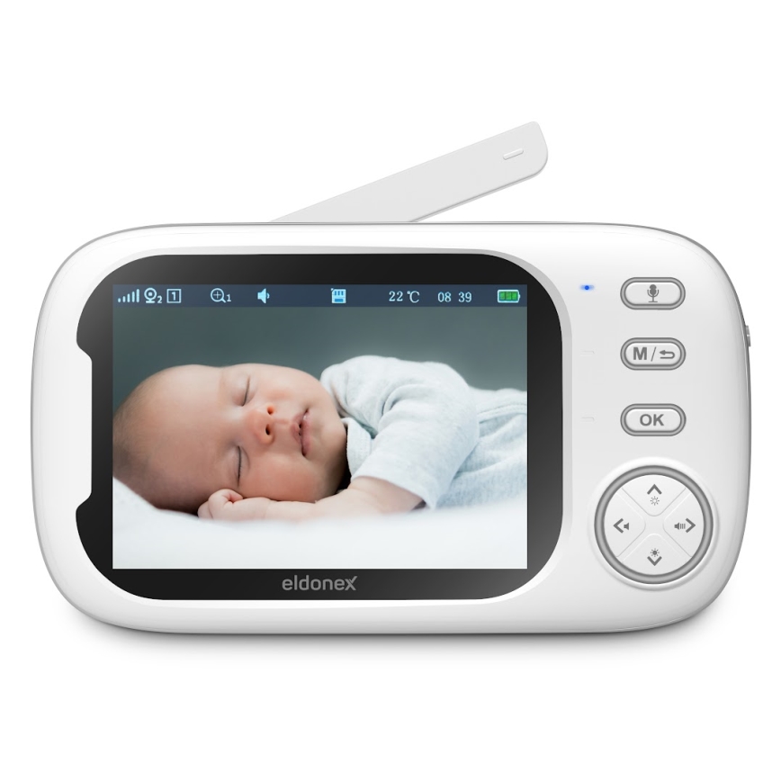 ELDONEX EBM-1010-WH - Babyphone mit Monitor 5V/2000 mAh