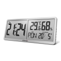 ELDONEX ECL-1110-SL - Digitale Wanduhr TimeCheck 4xAA silber