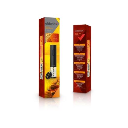 ELDONEX EWO-2100-BK - Elektrischer Weinöffner 4xAA Schwarz