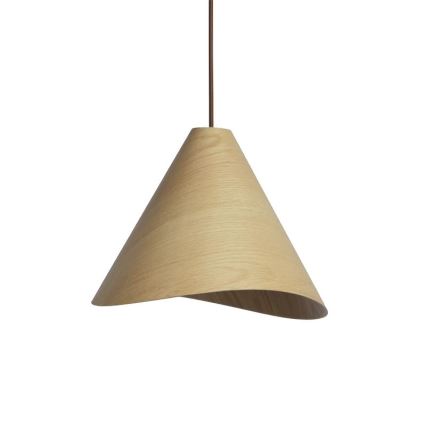 Elegante Pendelleuchte aus Massivholz an Kabel, 1x E27/60W/230V, Ø 45 cm, Eiche/Gummibaum