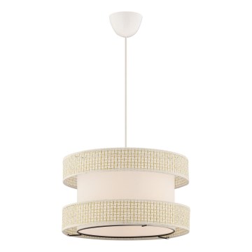 Elegante Pendelleuchte HALO an Kabel, 1x E27/60W/230V, cremefarben