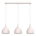 Elegante Pendelleuchte NOAK CLASSIC, 3xE27/15W/230V, cremefarben