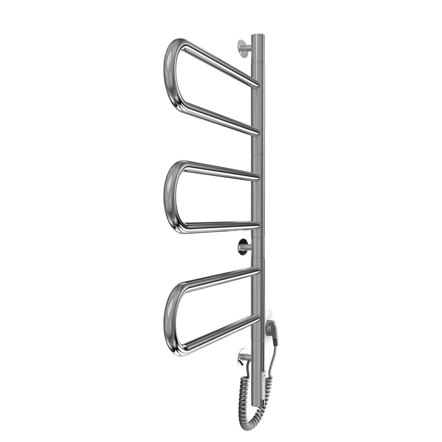 Elektr. drehbarer Handtuchtrockner TRISTAR 80W/230V 80x44,5 cm IP44 Edelstahl/polierter Chrom