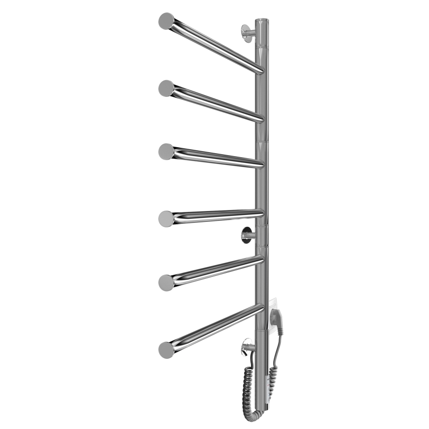 Elektrischer drehbarer Handtuchwärmer VEER 80W/230V 82,5x44,5 cm Edelstahl/glänzender Chrom