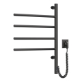 Elektrischer, drehbarer Handtuchwärmer mit Thermostat ARABESQUE 60W 65x49 cm schwarz