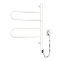 Elektrischer drehbarer Handtuchwärmer mit Thermostat FOUETTE 60W 65X49 cm  weiß