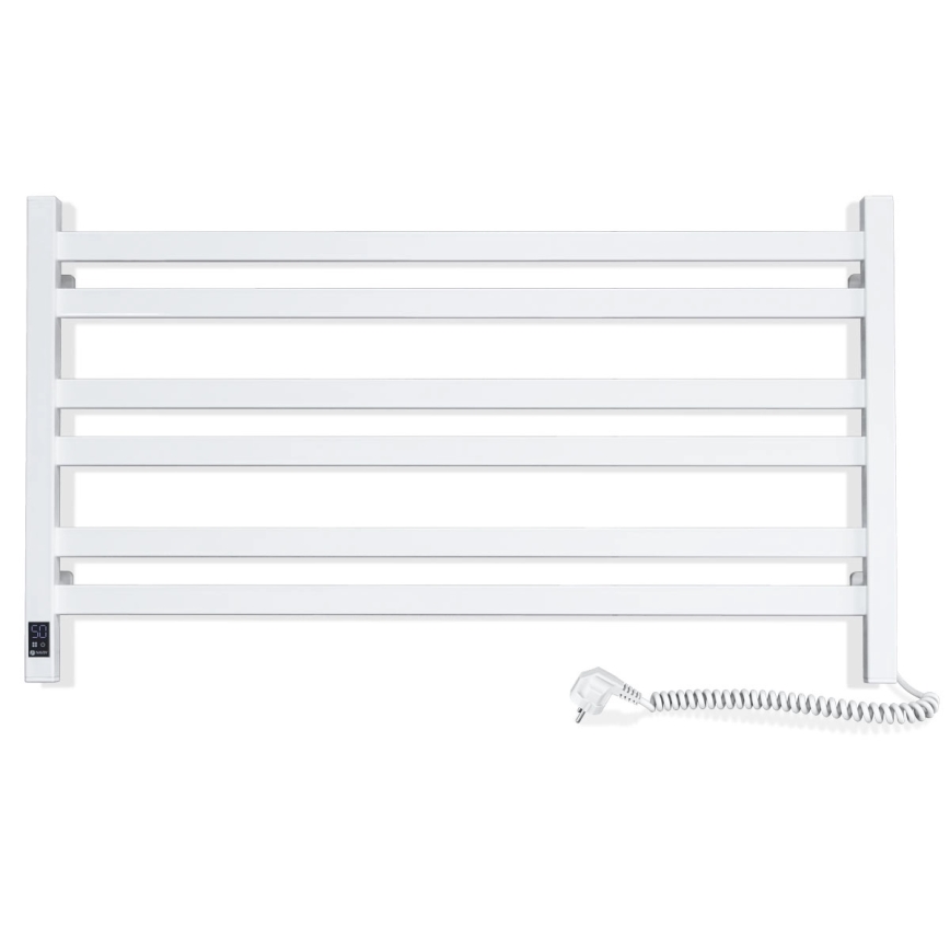 Elektrischer Handtuchheizkörper mit Thermostat AVANGARD 181 W 50 x 90 cm, weiß, rechts