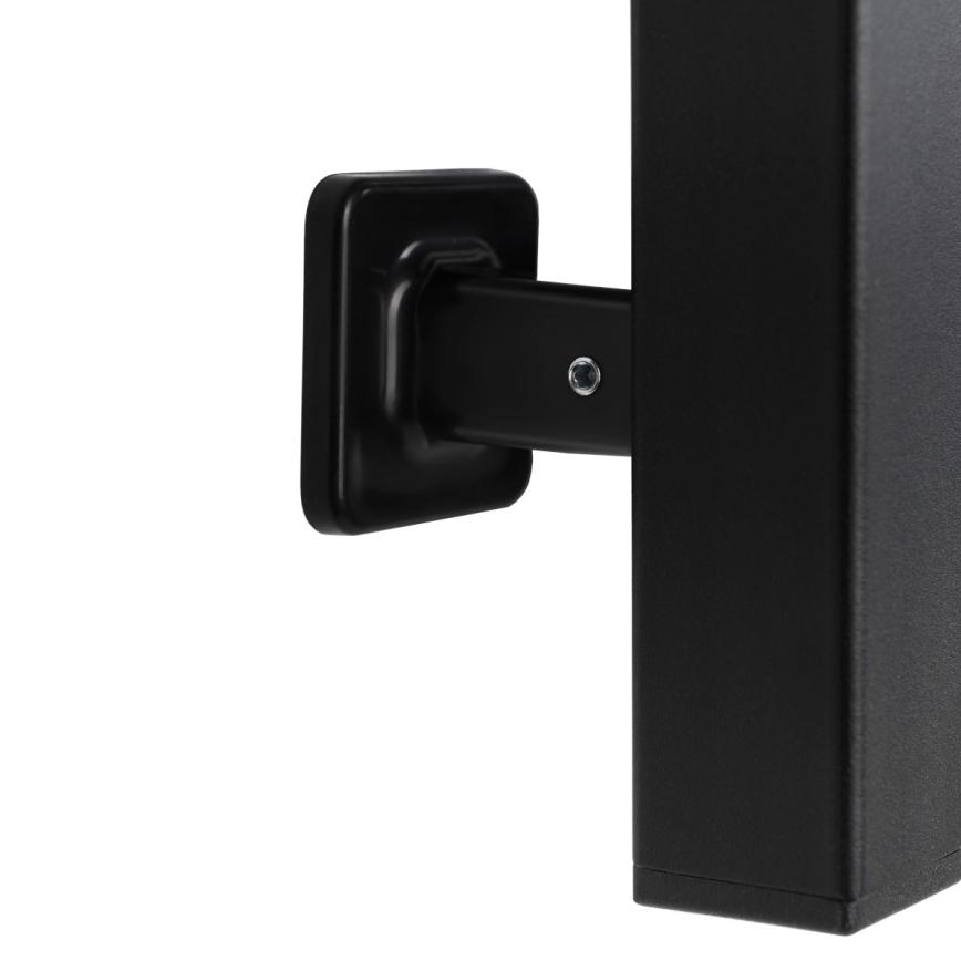 Elektrischer Handtuchheizkörper mit Thermostat FORTIS 155W 80x48 cm schwarz links