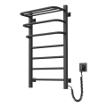 Elektrischer Handtuchheizkörper mit Thermostat FORTIS 155W 80x48 cm, schwarz, rechts