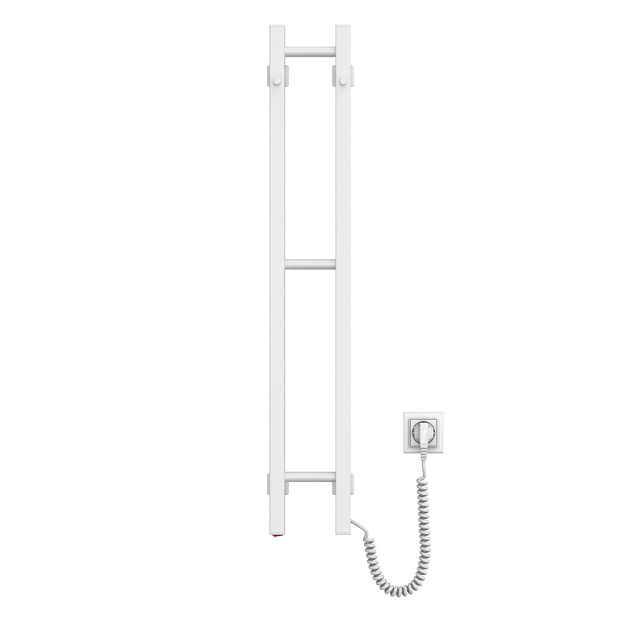 Elektrischer Handtuchheizkörper SILOUETTE 187 W/230 V, 101,1 cm, IP44, weiß, rechtsseitig, eckig