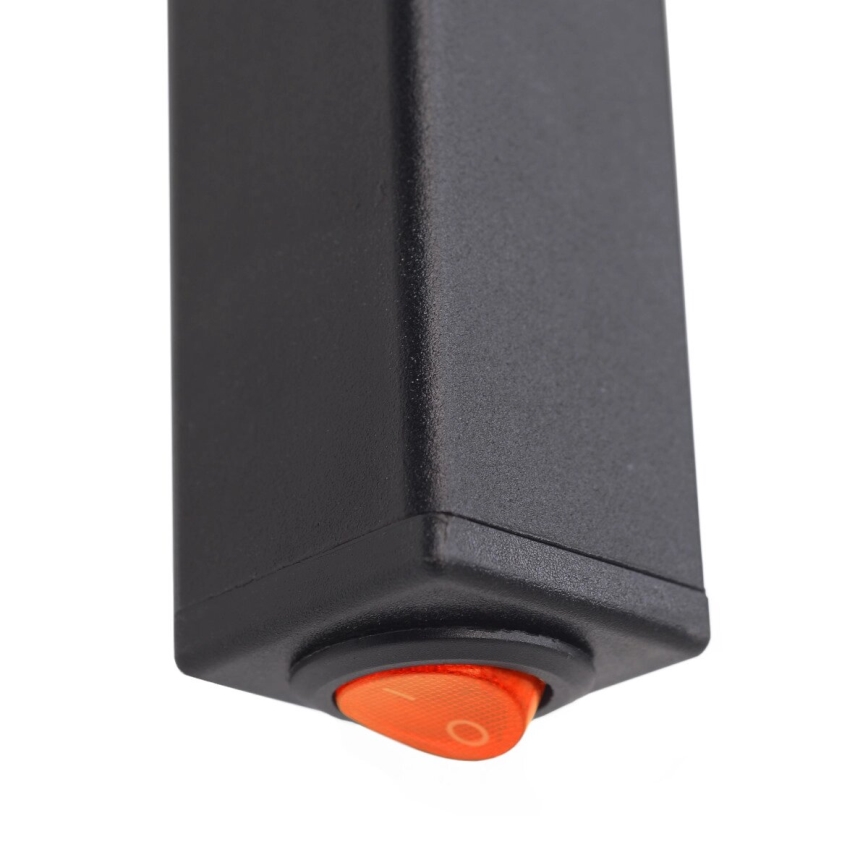 Elektrischer Handtuchheizkörper SILOUETTE 46W 100x16 cm  schwarz rechts