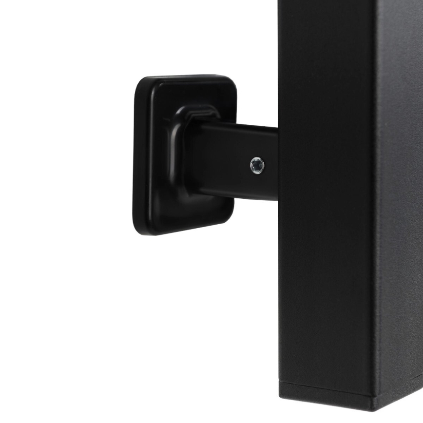 Elektrischer Handtuchheizkörper SILOUETTE 46W 100x16 cm  schwarz rechts