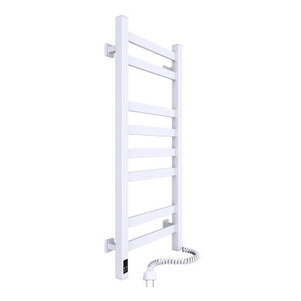 Elektrischer Handtuchwärmer mit Thermostat AVANGARD 105W 80x36 cm, weiß, rechts