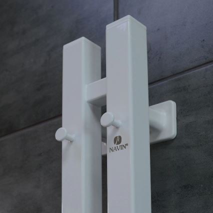 Elektrischer Handtuchwärmer mit Thermostat SILOUETTE 200W/230V 150,6 cm IP44 weiß rechts