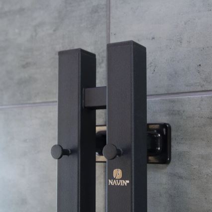 Elektrischer Handtuchwärmer mit Thermostat SILOUETTE 70W 120x9 cm schwarz rechts