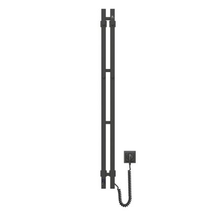 Elektrischer Handtuchwärmer mit Thermostat SILOUETTE 70W 120x9 cm schwarz rechts