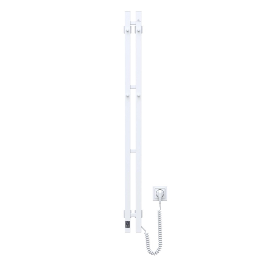 Elektrischer Handtuchwärmer mit Thermostat SILOUETTE 70W 120x9 cm weiß rechts