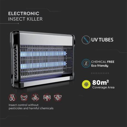 Elektrischer Insektenvernichter 2x10W/230V 80 m²