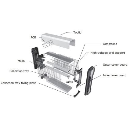 Elektrischer Insektenzapper 2x15W/230V 100m2