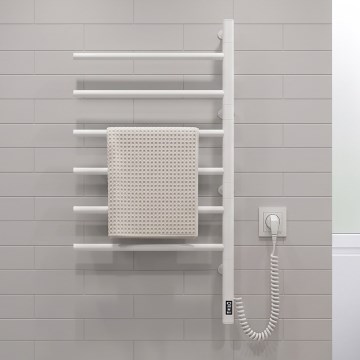 Elektrischer schwenkbarer Handtuchwärmer mit Thermostat ARABESQUE 105W 80x49 cm weiß