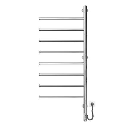 Elektrischer schwenkbarer Handtuchwärmer VEER 95W/230V 102,5x44,5 cm Edelstahl/hochglänzender Chrom