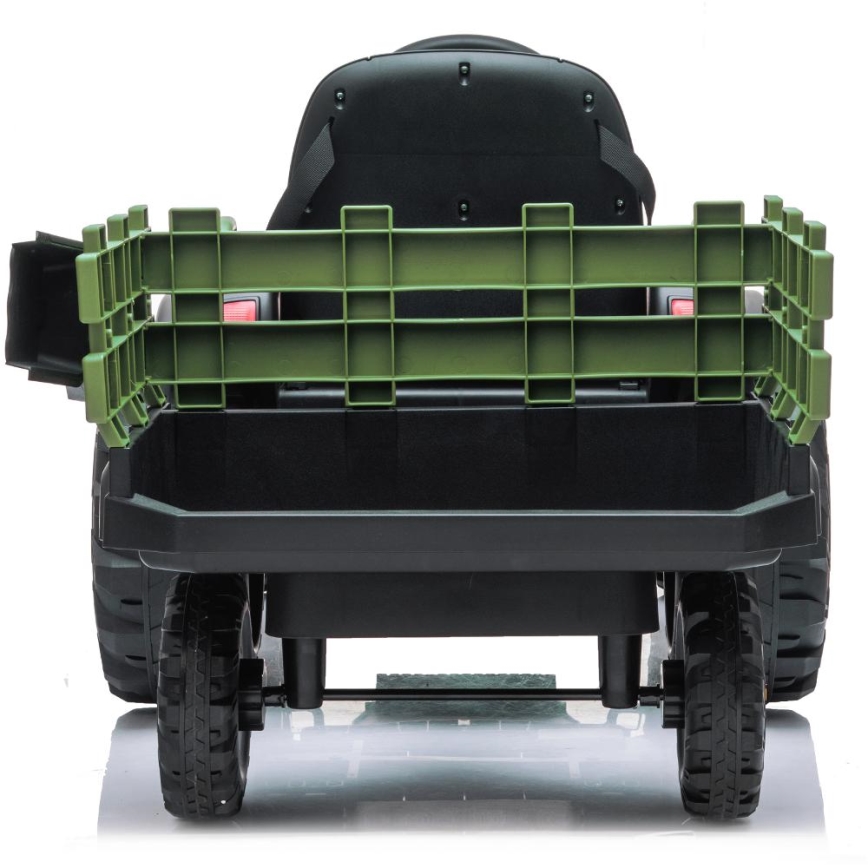 Elektrischer Traktor mit Anhänger 2x30W/7000 mAh schwarz/grün + Fernbedienung