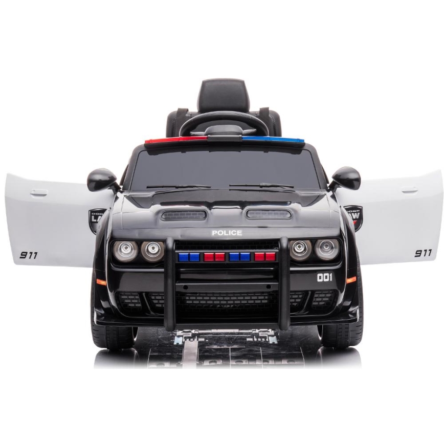 Elektrisches Kinderauto Dodge Challenger Polizei 50W/4500 mAh schwarz/weiß