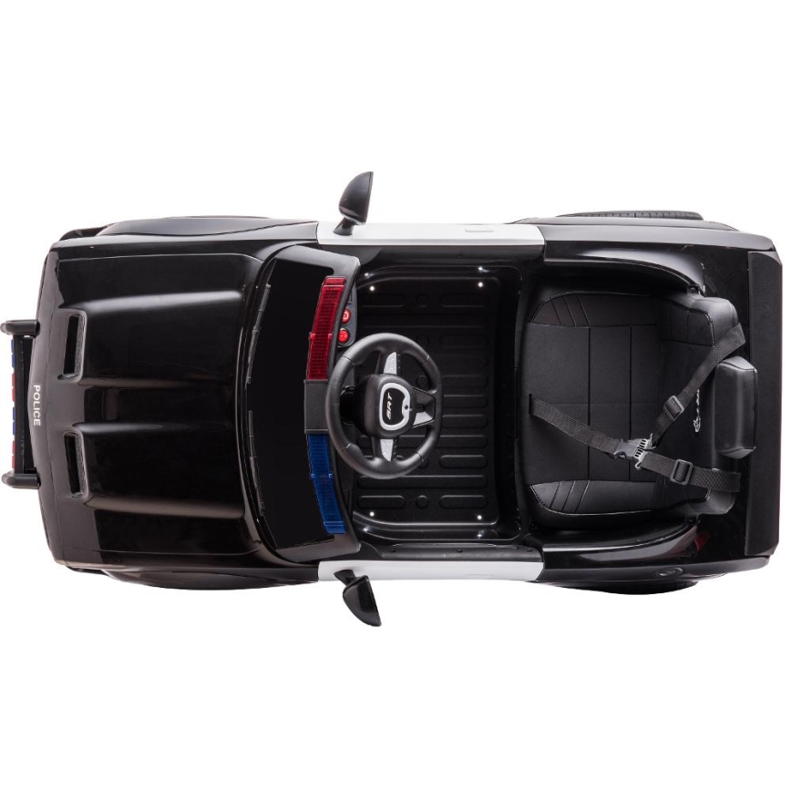 Elektrisches Kinderauto Dodge Challenger Polizei 50W/4500 mAh schwarz/weiß