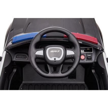 Elektrisches Kinderauto Dodge Challenger Polizei 50W/4500 mAh schwarz/weiß